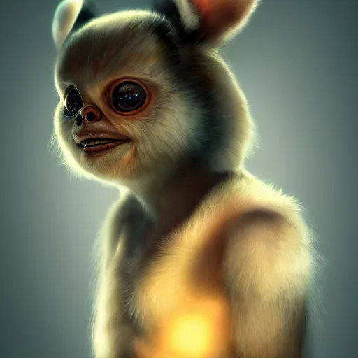 Image similar to gizmo the mogwai, award winning creature portrait photography, extremely detailed, artstation, 8 k, sensual lighting, incredible art, wlop, artgerm