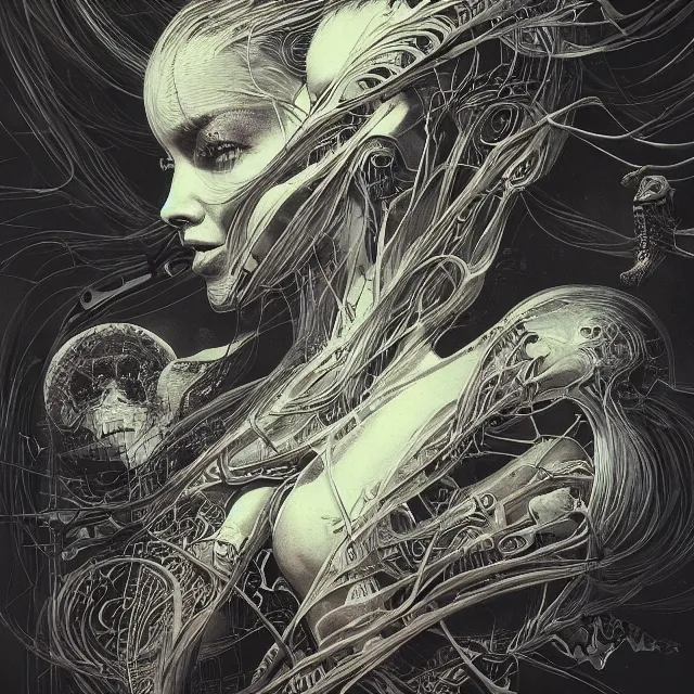 Image similar to a wandering mind, intrusive thoughts, grotesque, horror, high details, intricate details, by vincent di fate, artgerm julie bell beeple, inking, vintage 6 0 s print, screen print