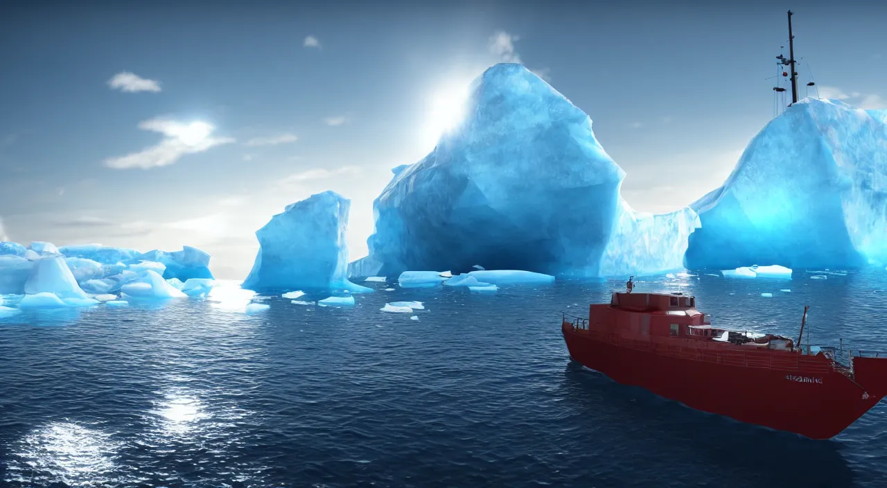 Prompt: titanik ship hitting the iceberg, highly detailed, photorealistic portrait, bright studio setting, studio lighting, crisp quality and light reflections, unreal engine 5 quality render