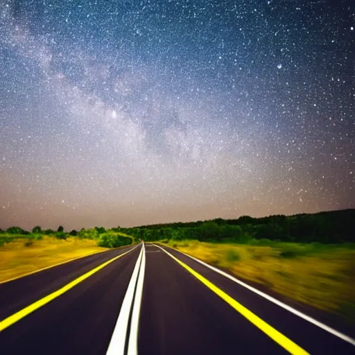 Image similar to loneliness on a summer drive at night