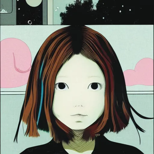 Image similar to a portrait of a girl by inio asano, beeple and james jean, chiho aoshima color scheme