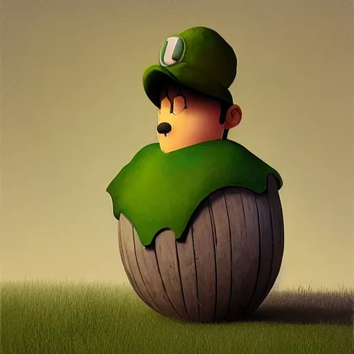 Image similar to Luigi, artwork by Gediminas Pranckevicius,