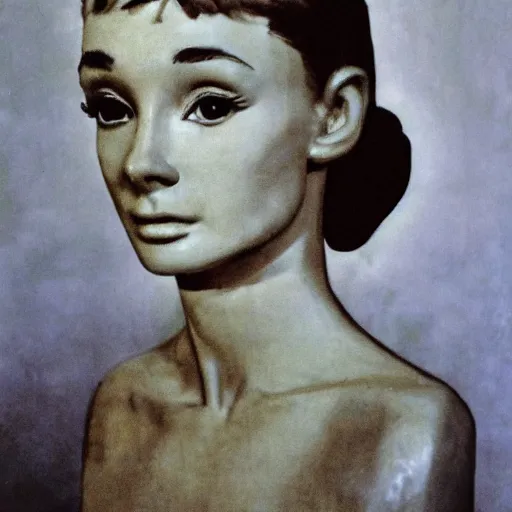 Prompt: audrey hepburn art by auguste rodin