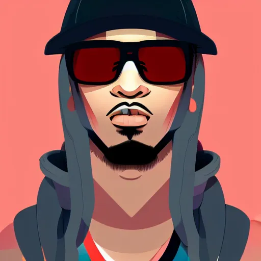 Image similar to 2 d character design, male rapper, vector art, digital art, portrait, 4 k, 8 k, sharp focus, smooth, illustration, concept art, music artist