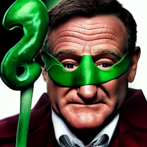 Image similar to Robin Williams as The Riddler