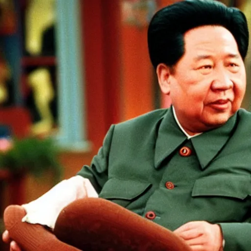 Image similar to A still of Mao Zedong in the 1990s sitcom Friends