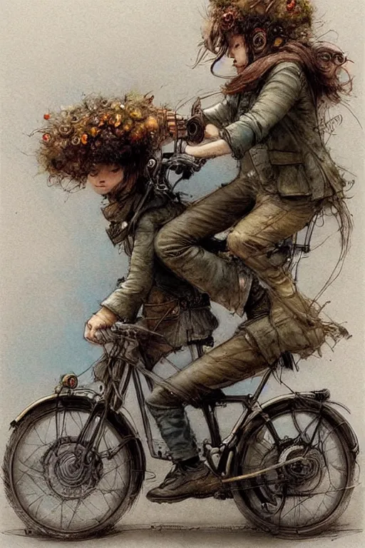 Image similar to ( ( ( ( ( electric powered future bike. muted colors. ) ) ) ) ) by jean - baptiste monge!!!!!!!!!!!!!!!!!!!!!!!!!!!