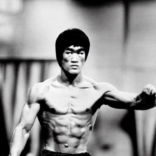 Prompt: Bruce Lee if he was 70 years old