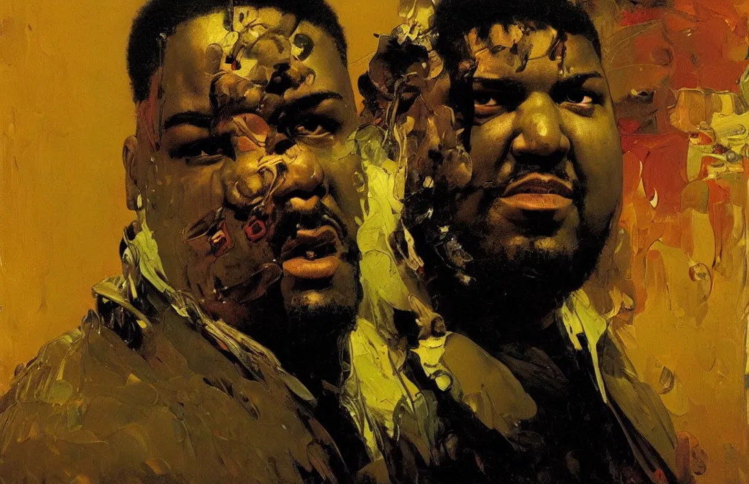 Prompt: portrait of de la soul!!!!!!!!!!!!!!!!!!!!!!!!!!!, detailed face, detailed painting,, epic lighting, by ilya repin, phil hale and kent williams