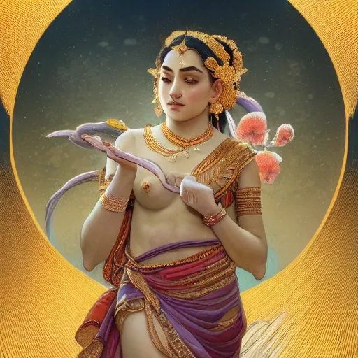 Image similar to ultra realistic illustration, ramamayana ram, intricate, elegant, highly detailed, digital painting, artstation, concept art, smooth, sharp focus, illustration, art by artgerm and greg rutkowski and alphonse mucha