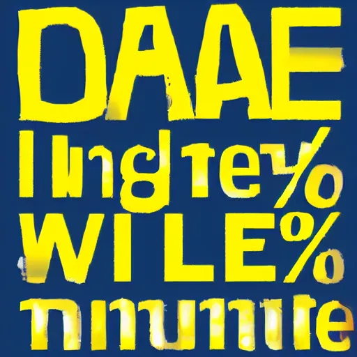 Image similar to yellow times new roman text with a black outline that says the number 5 4 %, light blue background