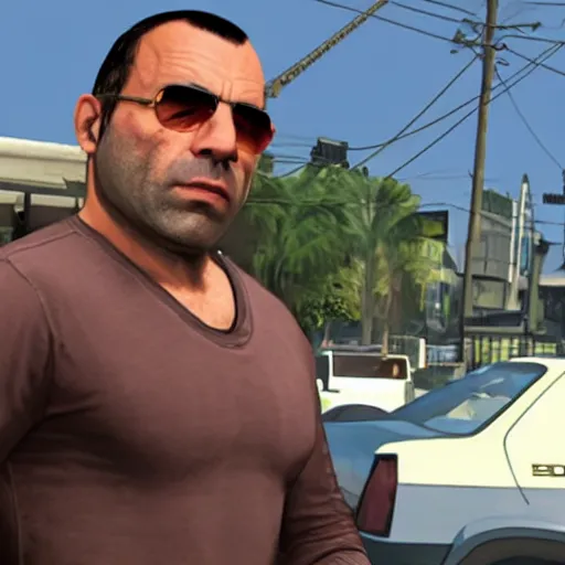 Image similar to Joe Rogan as a playable character in Grand theft auto