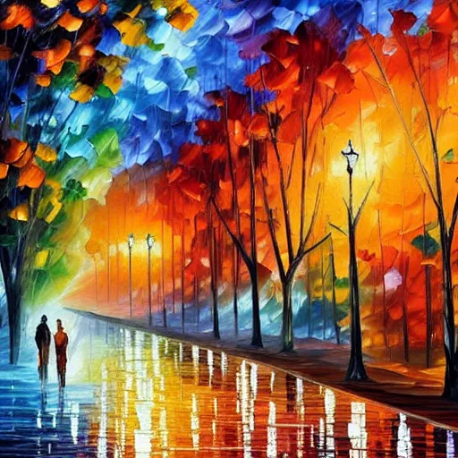 Image similar to A Landscape by Leonid Afremov