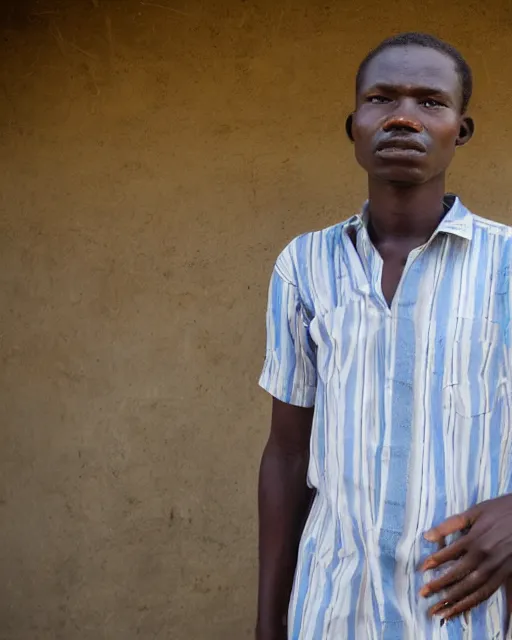 Image similar to a portrait photo of jordan blick, liaison in gambia, by ralph hackett