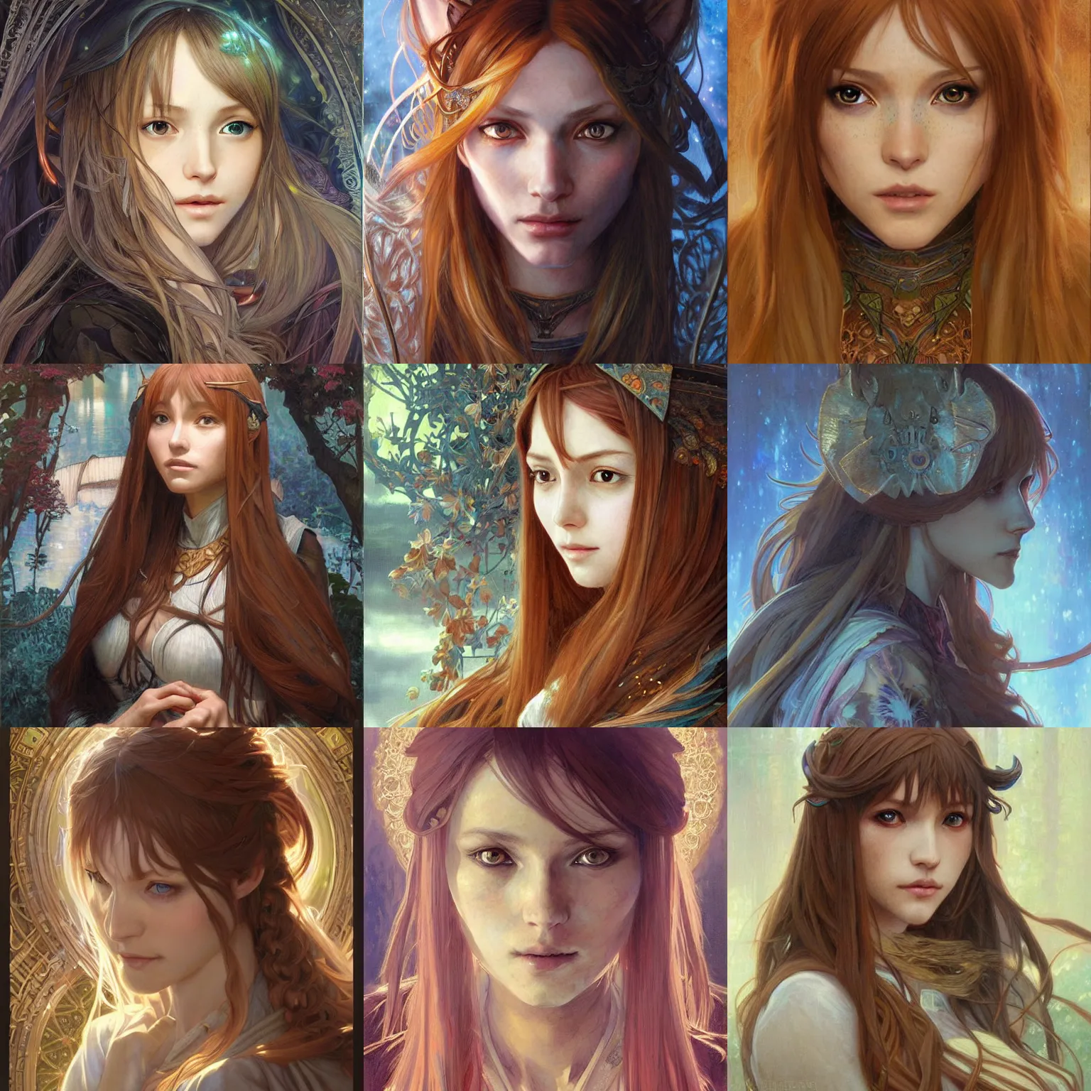 Prompt: a masterpiece portrait painting of holo ( from spice & wolf ), ultra realistic, concept art, intricate details, eerie, highly detailed, photorealistic, art by artgerm and greg rutkowski and alphonse mucha