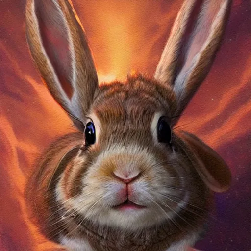 Image similar to Brown dwarf bunny rabbit with white nose as a fantasy D&D character, portrait art by Donato Giancola and James Gurney, digital art, trending on artstation