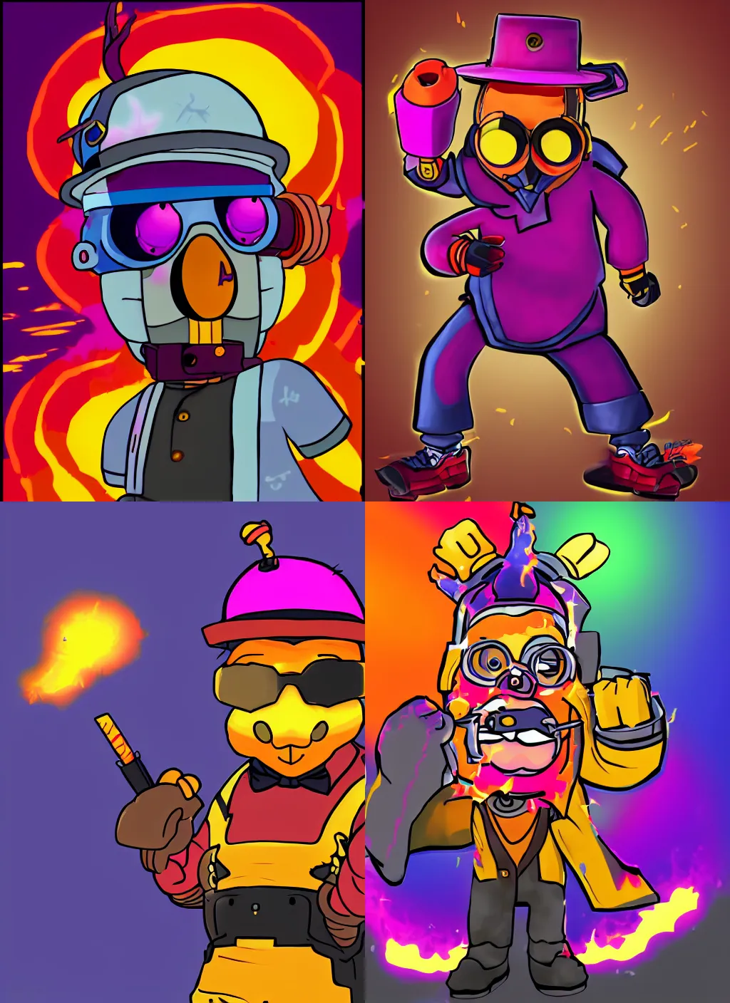 Freddy fazbear fan art in disco elysium style