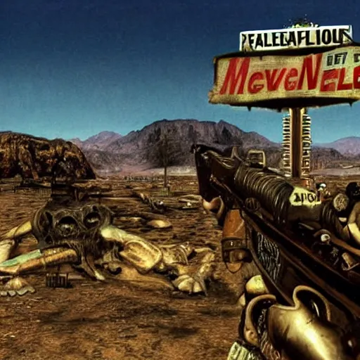 Prompt: fallout new vegas by salvador dali