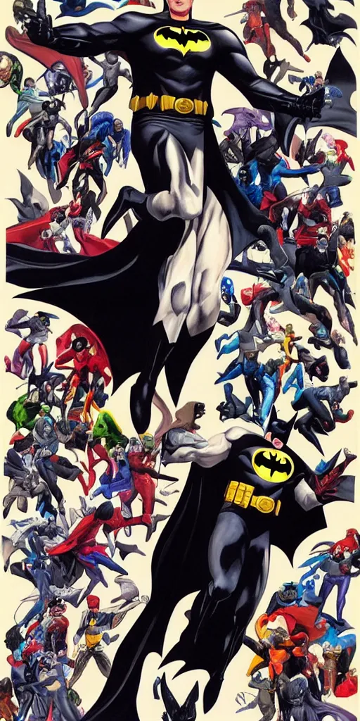 Image similar to !dream full body batman character design by Alex Ross