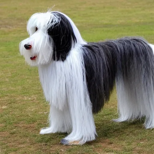 Image similar to robotic bearded collie that's a robot.