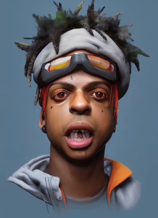 Image similar to ski mask the slump god as a fall guys character, au naturel, hyper detailed, digital art, trending in artstation, cinematic lighting, studio quality, smooth render, unreal engine 5 rendered, octane rendered, art style by klimt and nixeu and ian sprigger and wlop and krenz cushart