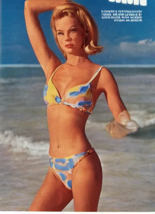 Image similar to walter white on the cover of swimsuit illustrated 1 9 6 0