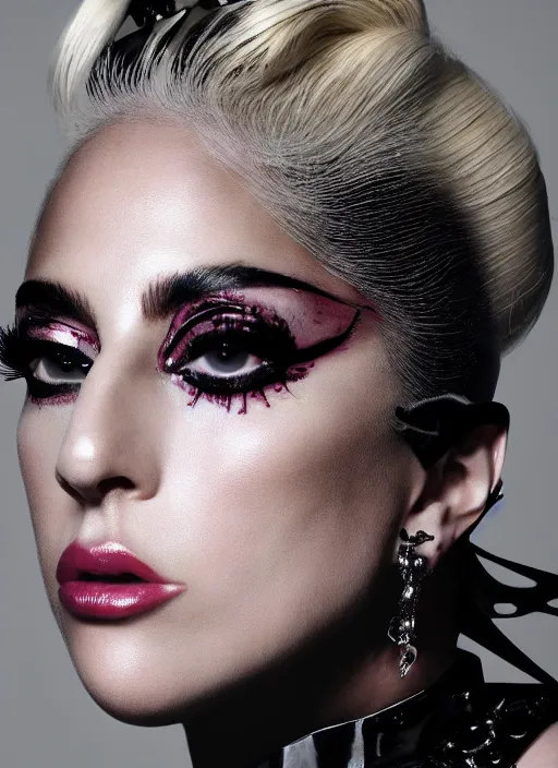 Image similar to lady gaga by nick knight, born this way, born this way album, red weapon 8 k s 3 5, cooke anamorphic / i lenses, highly detailed, cinematic lighting