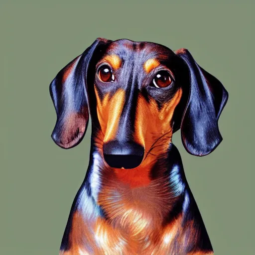 Image similar to dachshund conducting an orchestra, 8 k, color film, photorealistic,