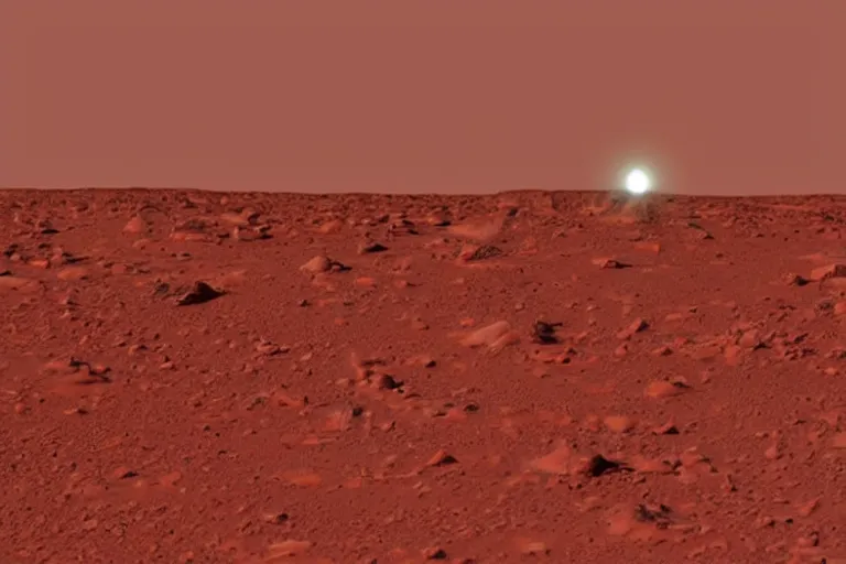 Prompt: a lonely meatball sandwich on mars, red lighting, sad,