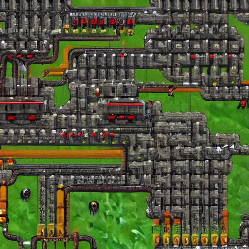 Image similar to Factorio screenshot