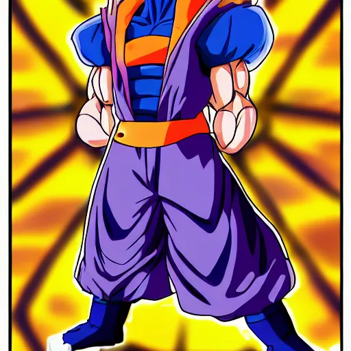 Image similar to beerus mixed with goku anime