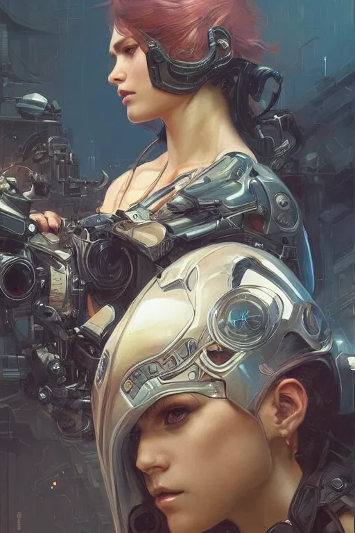 Image similar to ultra realistic illustration, hacknaut cyberpunk, sci - fi, fantasy, intricate, elegant, highly detailed, digital painting, artstation, concept art, smooth, sharp focus, illustration, art by artgerm and greg rutkowski and alphonse mucha