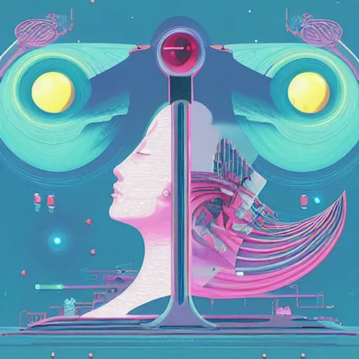 Image similar to science fiction album cover design by seth mcmahon and chiho aoshima, beautiful digital art