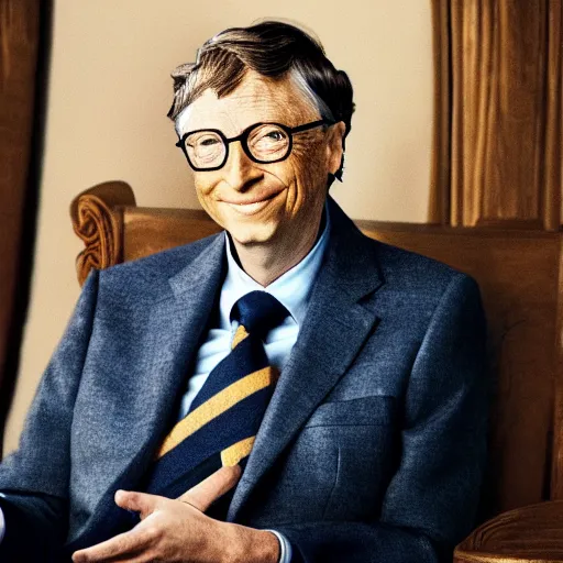 Image similar to Bill Gates as Harry Potter, 4k, movie photo capture, 4k, trending,