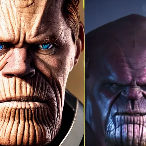 Image similar to william dafoe as thanos