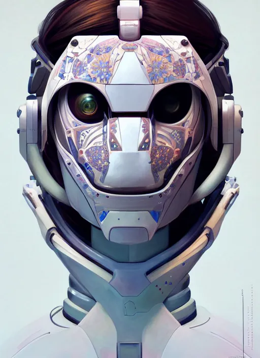 Prompt: symmetry!! portrait of a hybrid robot astronaut, machine face, floral! horizon zero dawn machine, intricate, elegant, highly detailed, digital painting, artstation, concept art, smooth, sharp focus, illustration, art by artgerm and greg rutkowski and alphonse mucha, 8 k