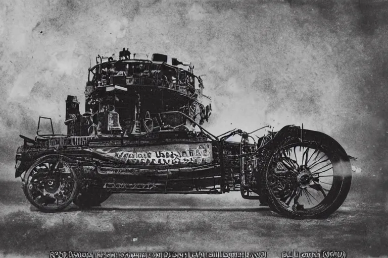 Image similar to cyberpunk 1 9 0 3 stanley steamer racecar by paul lehr, metropolis, view over city, vintage film photo, damaged photo, scratched photo, scanned in, old photobook, silent movie, black and white photo