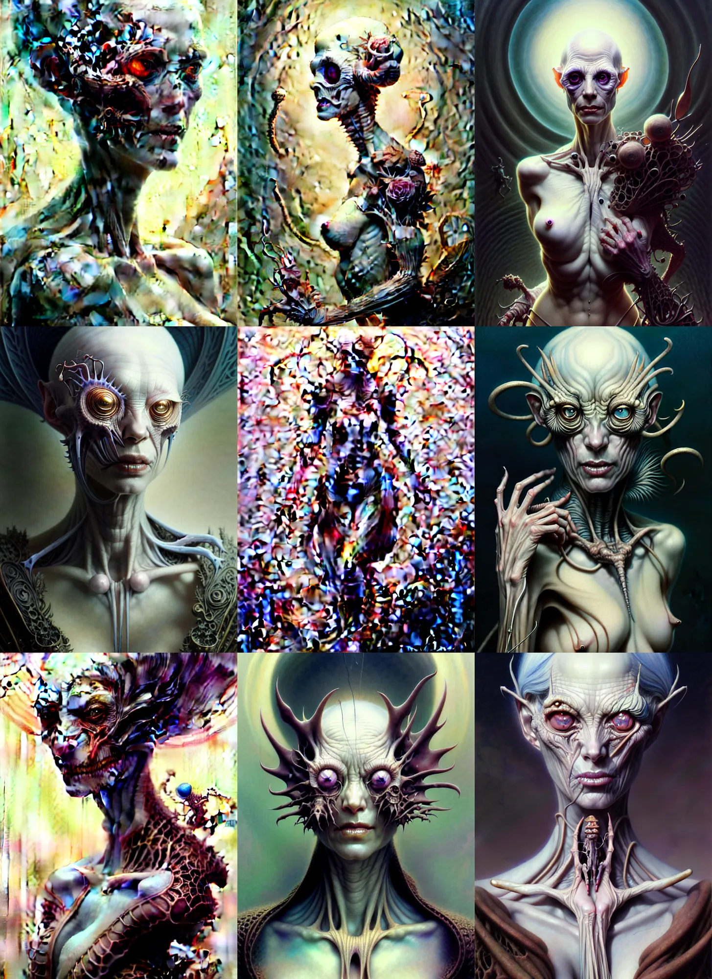 Prompt: a pale husk soulless woman with dehydrated skin, fantasy character portrait, ultra realistic, wide angle, intricate details, anatomy artifacts, highly detailed by peter mohrbacher, hajime sorayama, wayne barlowe, boris vallejo, aaron horkey, gaston bussiere, craig mullins