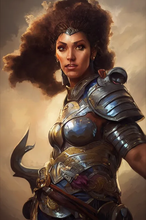 Image similar to amazon valkyrie athena, d & d, fantasy, portrait, highly detailed, headshot, digital painting, trending on artstation, concept art, sharp focus, illustration, art by artgerm and greg rutkowski and magali villeneuve