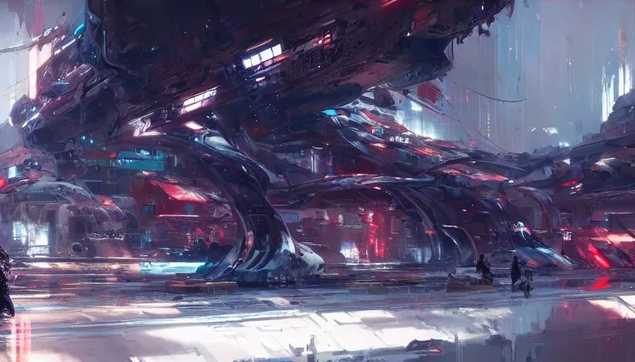 Image similar to concept art by wadim kashin