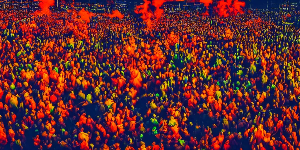 Prompt: kodak picture of hell, vivid color, saturated, realistic, cinematic, close shot, stolen footage,