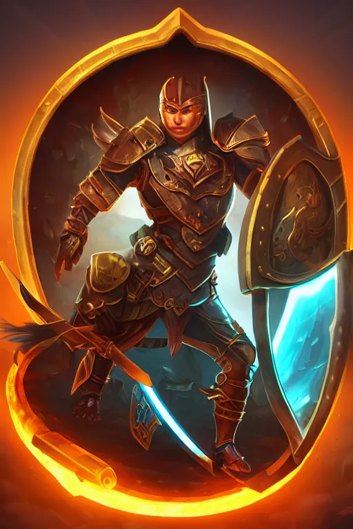 Image similar to shield fantasy epic legends game icon stylized digital illustration radiating a glowing aura global illumination ray tracing hdr fanart arstation by ian pesty and katarzyna da „ bek - chmiel