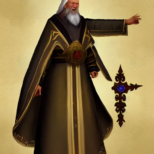 Image similar to St. Seraphim of Sarov, World of Warcraft concept art