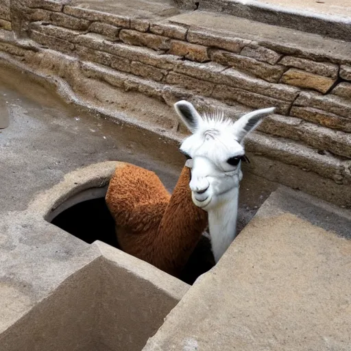 Image similar to llama in the sewers