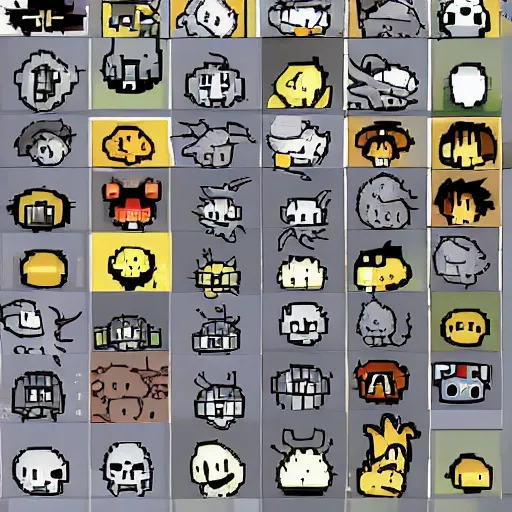 Image similar to binding of isaac monster sprite sheet