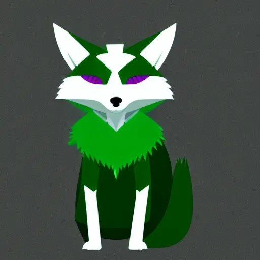 Prompt: digital green and white fox, green and white retrowave palette, green and white digital world, green and white highly detailed, green and white electric breeze, anatomically correct vulpine, synth feel, fluffy face, ear floof, flowing fur, super realism, accurate animal imagery, 4 k digital art