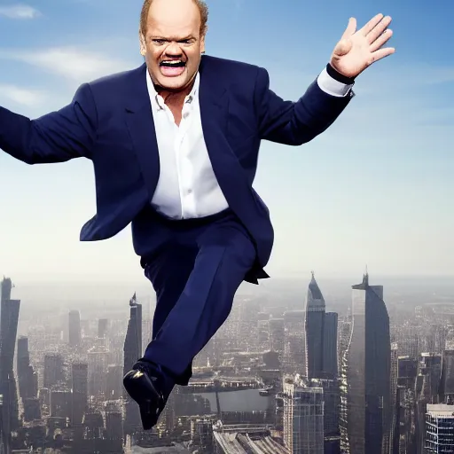 Image similar to kelsey grammer falling from the sky and screaming hd wallpaper