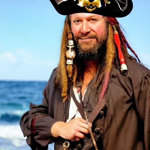 Image similar to author morgan as a pirate