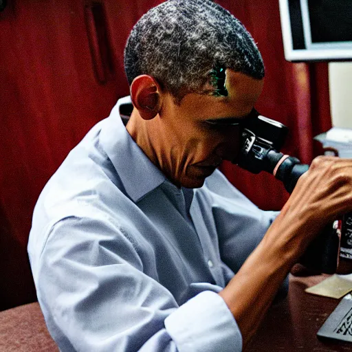 Image similar to dslr photo of obama making codeine