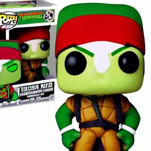 Image similar to teenage mutant ninja turtle as a cute funko pop